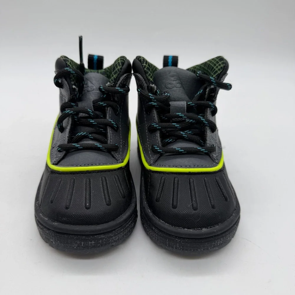 Nike ACG Woodside 2 High Toddler Boots 5C Black Grey Volt Duck Waterproof